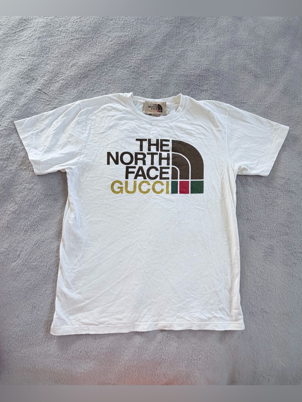 Gucci The North Face White Logo Tee with Multicolor Graphic Size XS-S